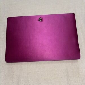 PHILIP TREACY LONDON ELEGANT CLASSIC LARGE PINK FLAP SILK‎ CLUTCH BAG  Formal